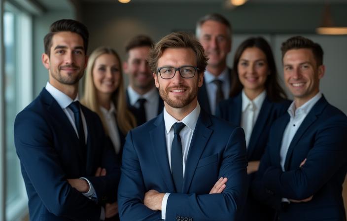 Corporate team during a business photoshoot