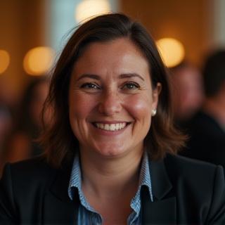 Candid portrait at a business event in Manchester